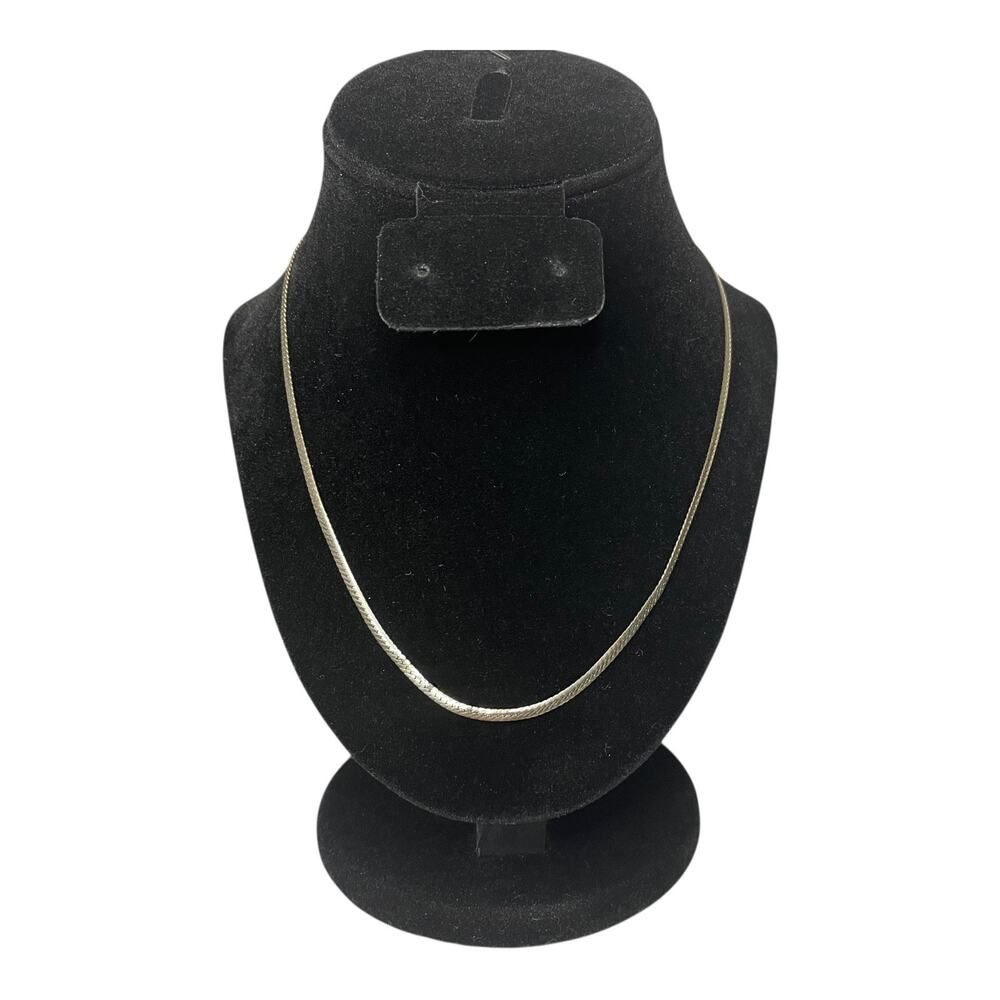 Vintage American Showcase Silver Tone Chain Necklace 18” Made in Korea